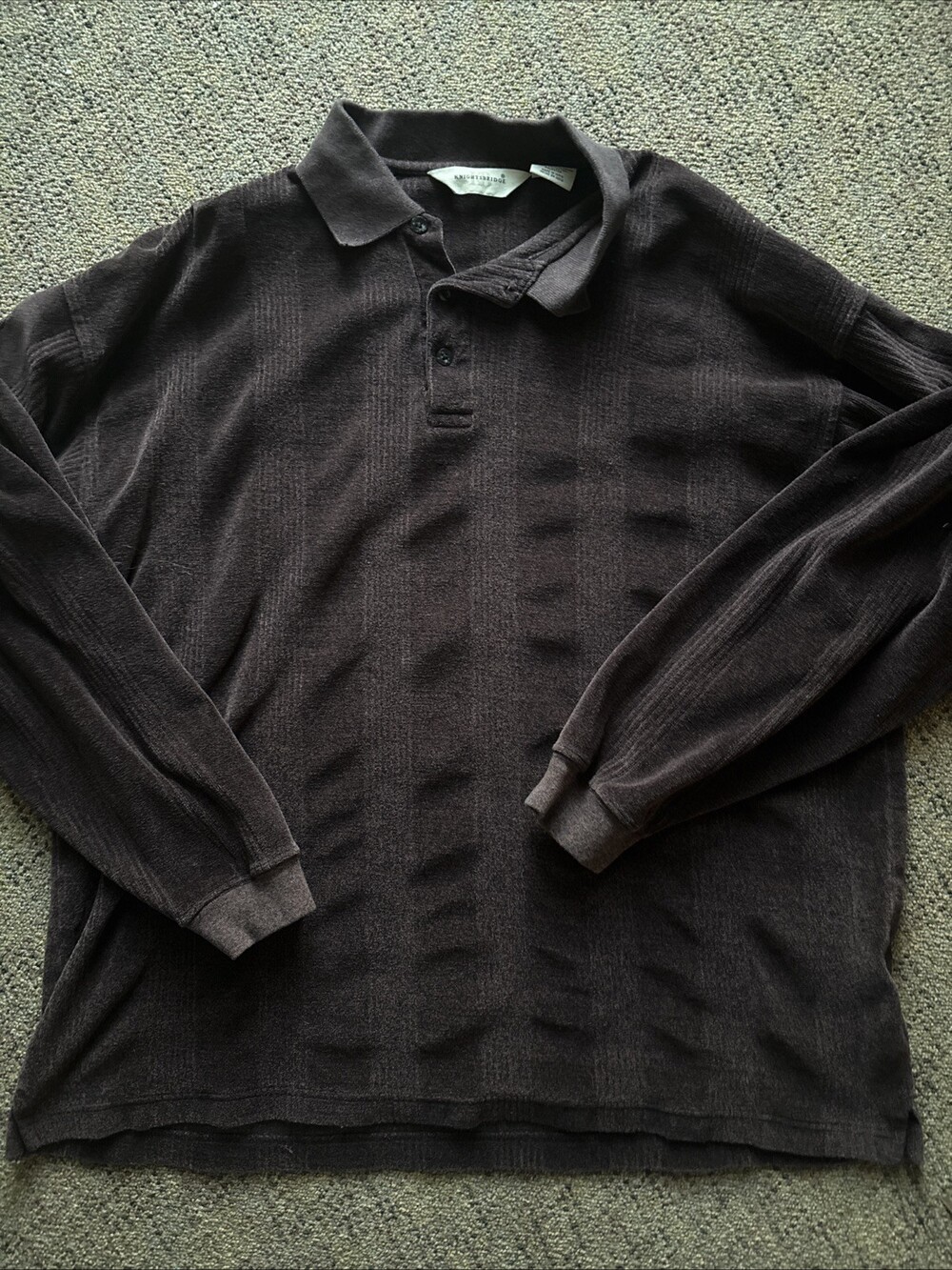Vintage knightsbridge Button Neck Sweater  80% Cotton 20% Polyester Size XL